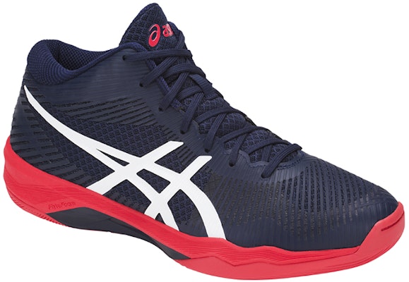 Asics Volley Elite Ff Mt 減震防滑運動跑步鞋 藍紅 Shop Asics Volley Elite Ff Mt 減震防滑運動跑步鞋 藍紅