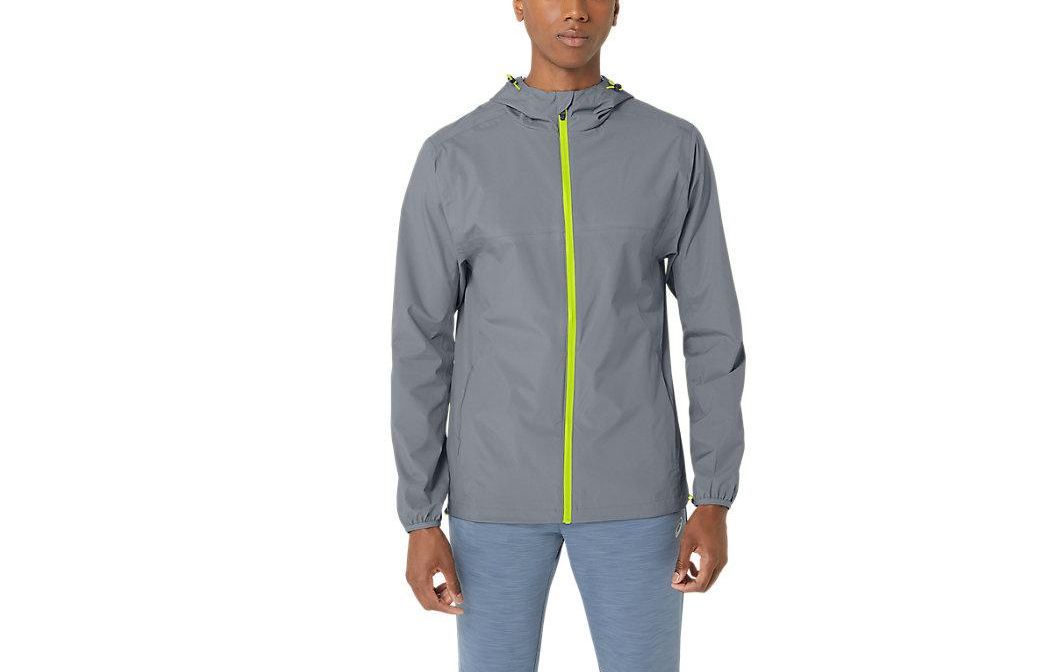 ASICS Waterproof Hooded Zip-Up Loose Fit Jacket - Slate Grey 2031C313-035