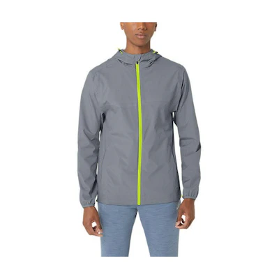 ASICS Waterproof Hooded Zip-Up Loose Fit Jacket - Slate Grey 2031C313-035