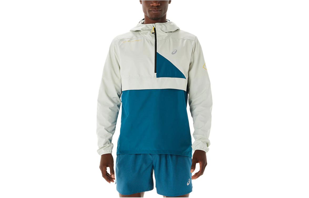 ASICS White Colorblock Zip-Up Hoodie Jacket 2011c382407