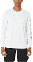 ASICS White Crewneck Pullover Sweatshirt with Letter Print 2063A329-100 ASICS White Crewneck Pullover Sweatshirt with Letter Print 2063A329-100