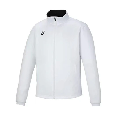ASICS White Logo Print Zip-Up High-Neck Jacket Long Sleeve 2031D915-100