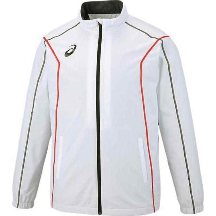 ASICS White Logo Print Zip-Up Long-Sleeve Jacket 2031A240-100