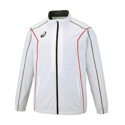 ASICS White Logo Print Zip-Up Long-Sleeve Jacket 2031A240-100