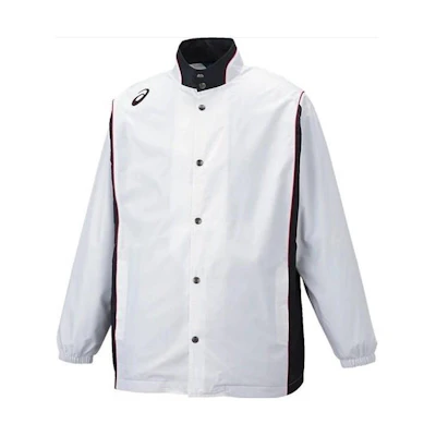 ASICS White Single-Breasted Stand Collar Long-Sleeve Jacket 2063A198-100