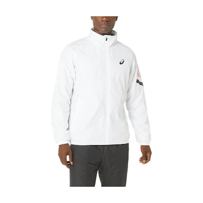 ASICS White Solid Zip-Up Track Jacket 2031E275-100