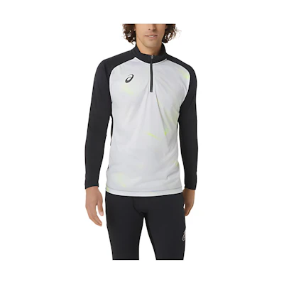 ASICS White Striped Logo Print Long-Sleeve Jacket 2101A216-002