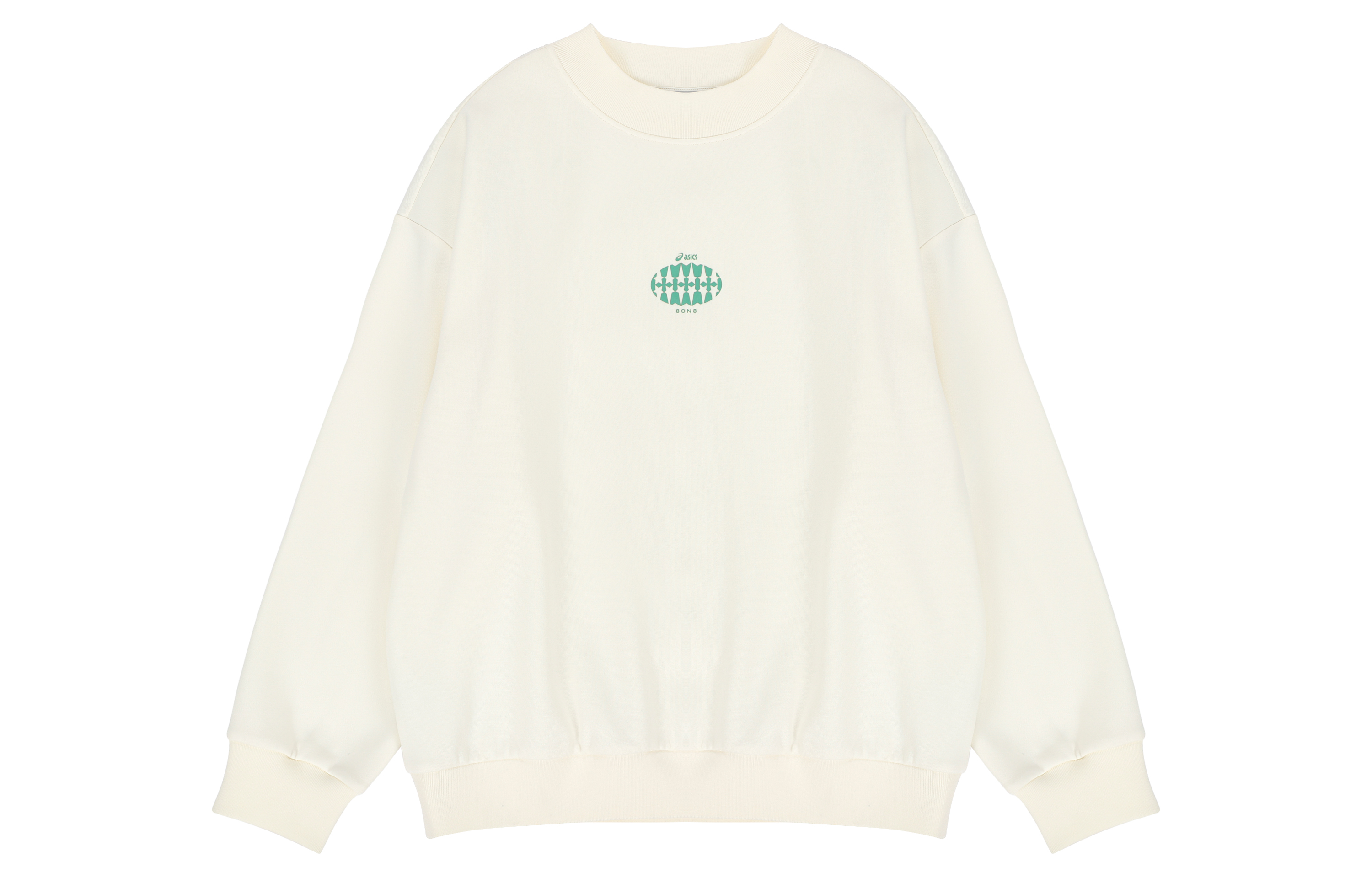 ASICS x 8ON8 Crewneck Sweatshirt Unisex Off-White Printed Oversized Fit 2203A123-200