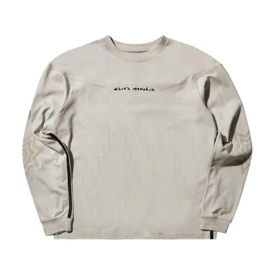 ASICS Kiko Kostadinov Gray Crewneck Sweatshirt Letter Print Long Sleeve 2203A305-020