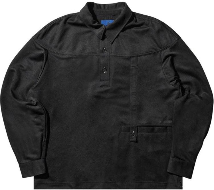 asics-x-kiko-kostadinov-unisex-oversized-black-long-sleeve-polo-shirt-2203-a302-001