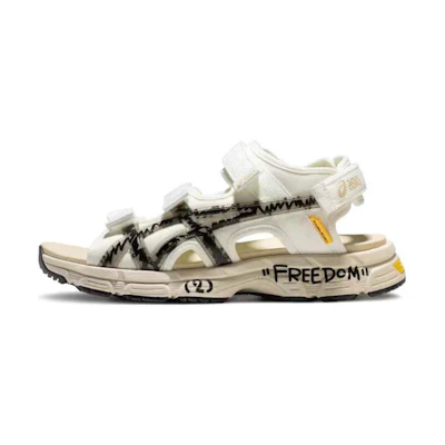 ASICS Trouble Smile Kahana Sd2 Sandals 'White Black Beige'