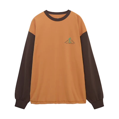 ASICS USage GEL-PICKAX Retro Letter Print Sweatshirt Unisex Coffee Brown 2203A315-800