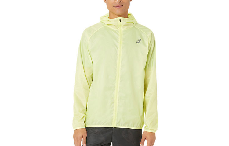 ASICS Yellow Solid Color Hooded Zip-Fit Jacket 2011C889-750