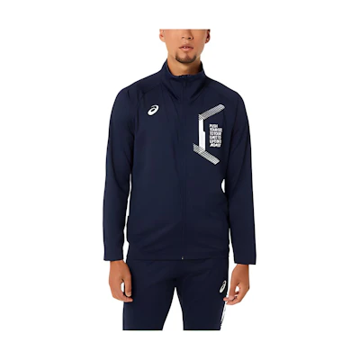ASICS Zip-Up Printed Jacket Navy Blue 2031C664-402