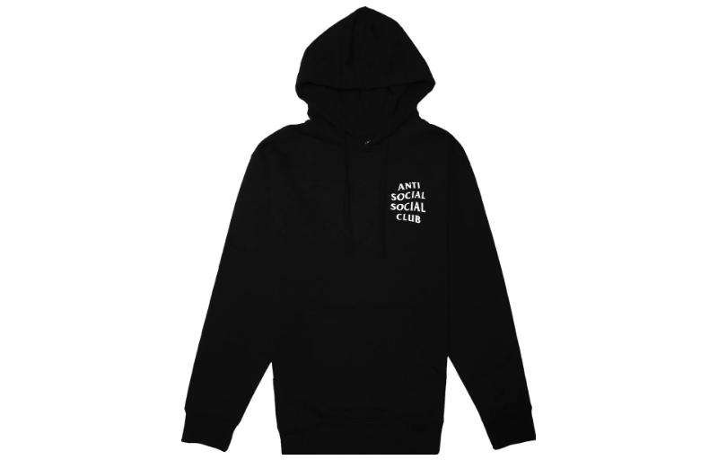 ASSC Anti Social Social Club Back Logo Letter Print Pullover Hoodie Unisex Black 11MIND-BLAC