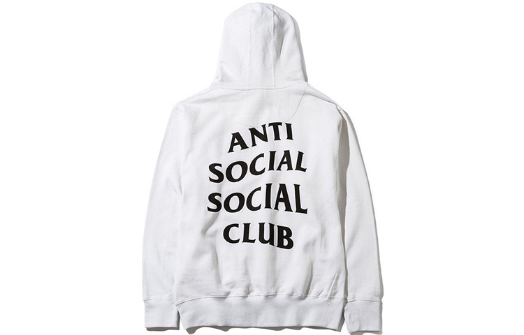 ASSC ANTI SOCIAL SOCIAL CLUB Classic Logo Pullover Hoodie White Unisex ASW306