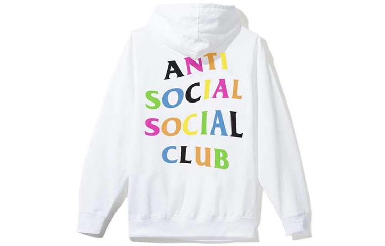 ASSC Anti Social Social Club Colorful Zipper Hoodie Unisex White Regular Fit Sweatshirt ASSW410