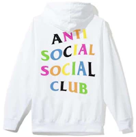 ASSC Anti Social Social Club Colorful Zipper Hoodie Unisex White Regular Fit Sweatshirt ASSW410 ASSC Anti Social Social Club Colorful Zipper Hoodie Unisex White Regular Fit Sweatshirt ASSW410