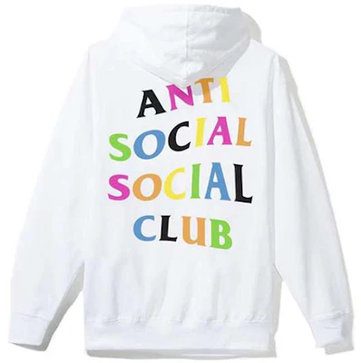 ASSC 안티 소셜 소셜 클럽 화이트 컬러풀 지퍼 후디 유니섹스 레귤러핏 맨투맨 ASSW410 Buy ASSC 안티 소셜 소셜 클럽 화이트 컬러풀 지퍼 후디 유니섹스 레귤러핏 맨투맨 ASSW410