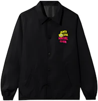 ASSC Anti Social Social Club Letter Print Button-Up Long Sleeve Jacket Black 7012125-BLACK ASSC Anti Social Social Club Letter Print Button-Up Long Sleeve Jacket Black 7012125-BLACK