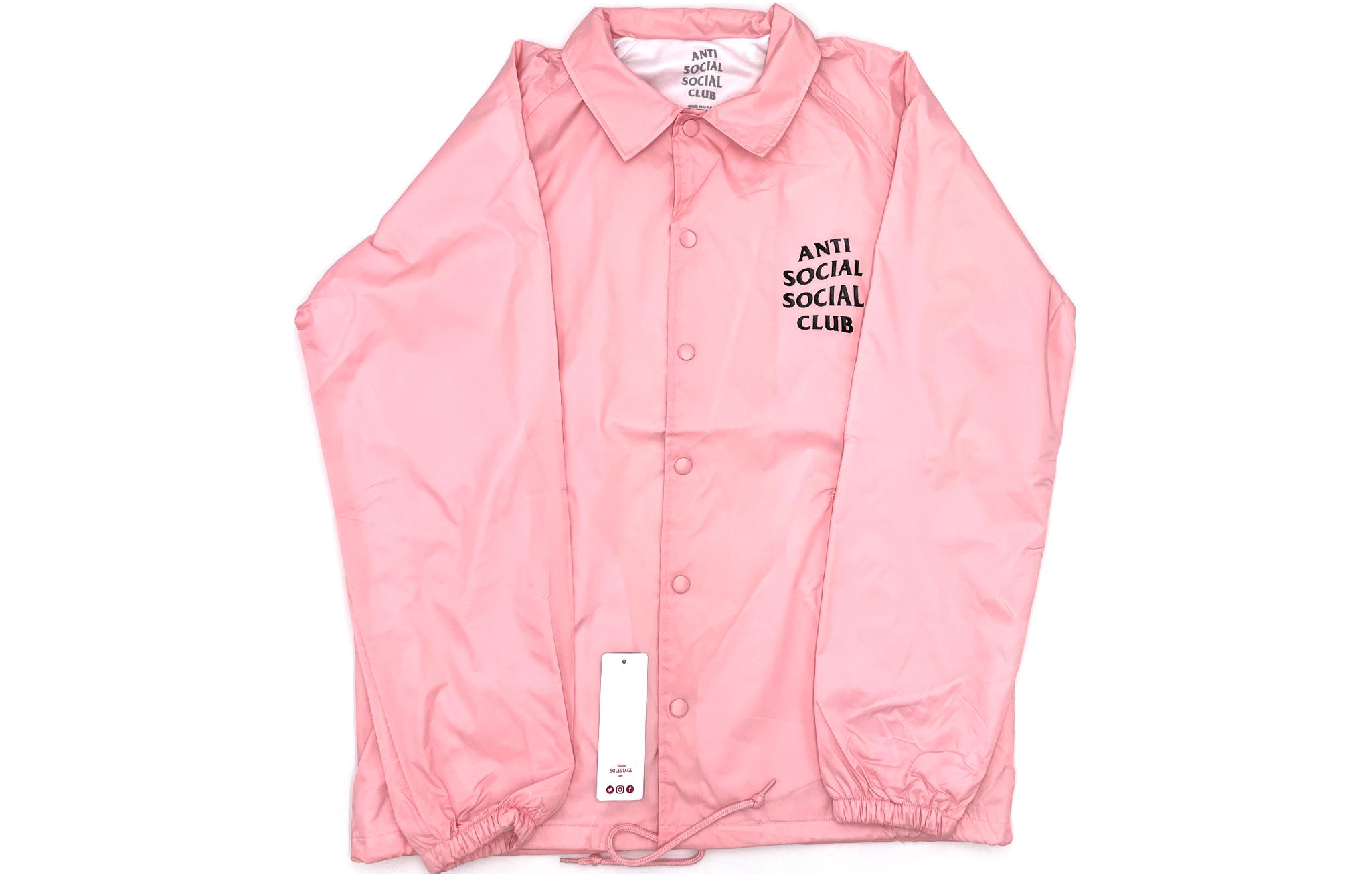 ASSC Anti Social Social Club Pink Graphic Print Button-Up Loose Jacket ASSW335