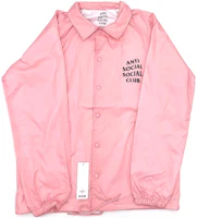 ASSC Anti Social Social Club Pink Graphic Print Button-Up Loose Jacket ASSW335 ASSC Anti Social Social Club Pink Graphic Print Button-Up Loose Jacket ASSW335