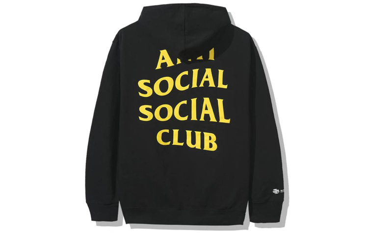 ASSC ANTI SOCIAL SOCIAL CLUB x DHL Logo Print Pullover Hoodie Unisex Black ASSW524