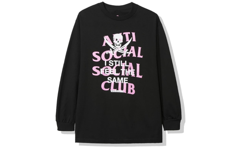 ASSC ANTI SOCIAL SOCIAL CLUB x NEIGHBORHOOD Logo Print Pullover Sweatshirt Black Unisex ASST387