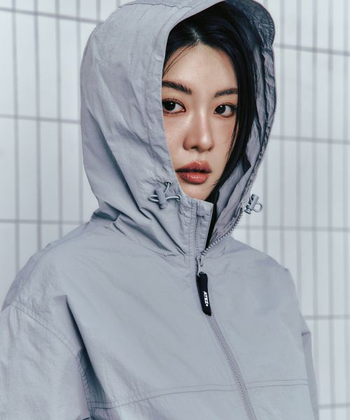 Ateez AERO Tech Hood Windbreaker Jacket [Gray] ATZJK01KY