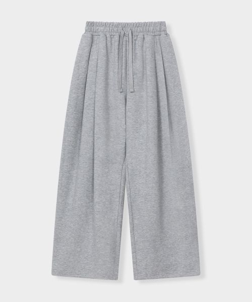 Lookbook Ateez Essential Two-Tuck Wide Sweatpants [Gray] ATZPT10