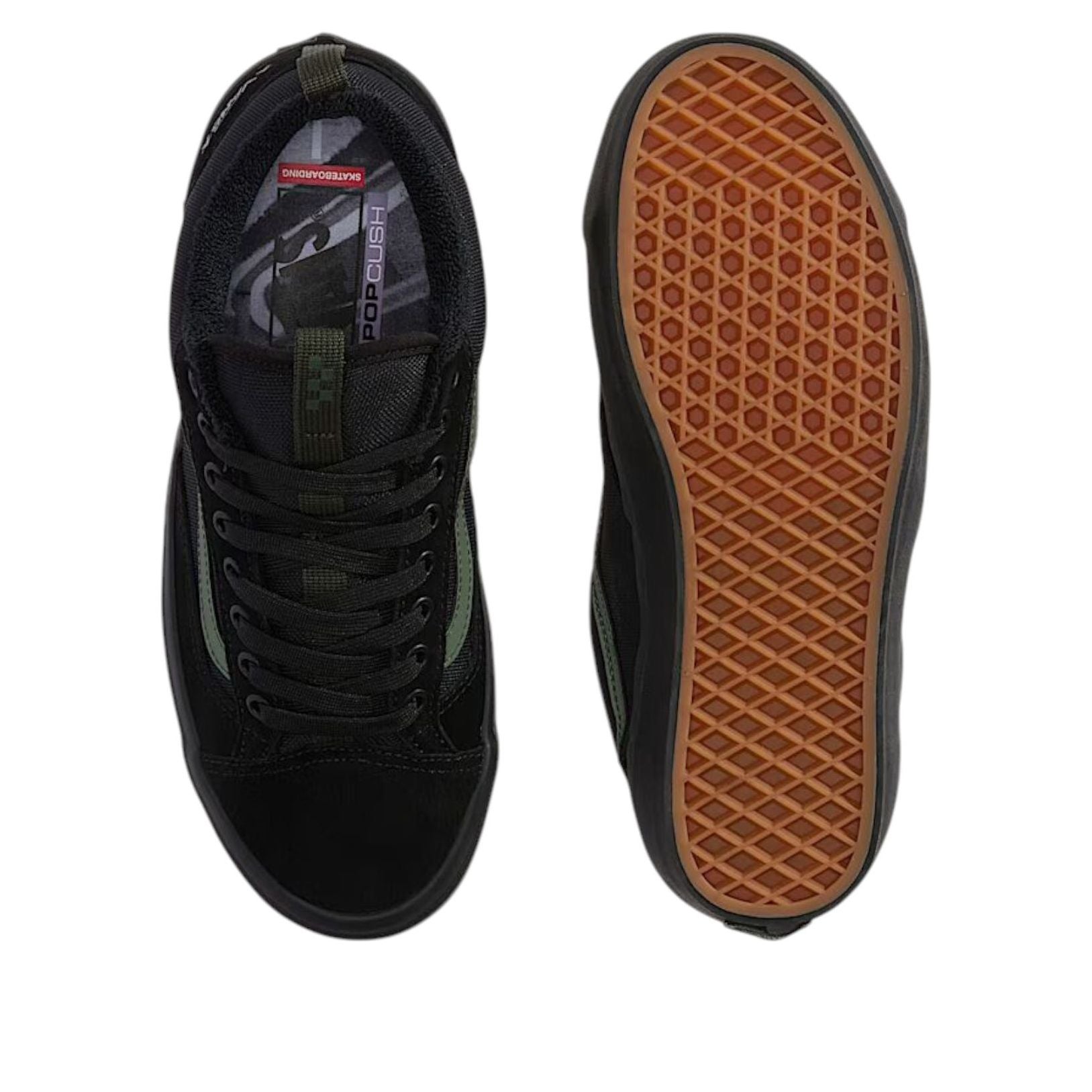 Lookbook アティバ・ジェファーソン x バンズ オールドスクール 36+ 'ブラック ダークグリーン' VN000D5RNLX