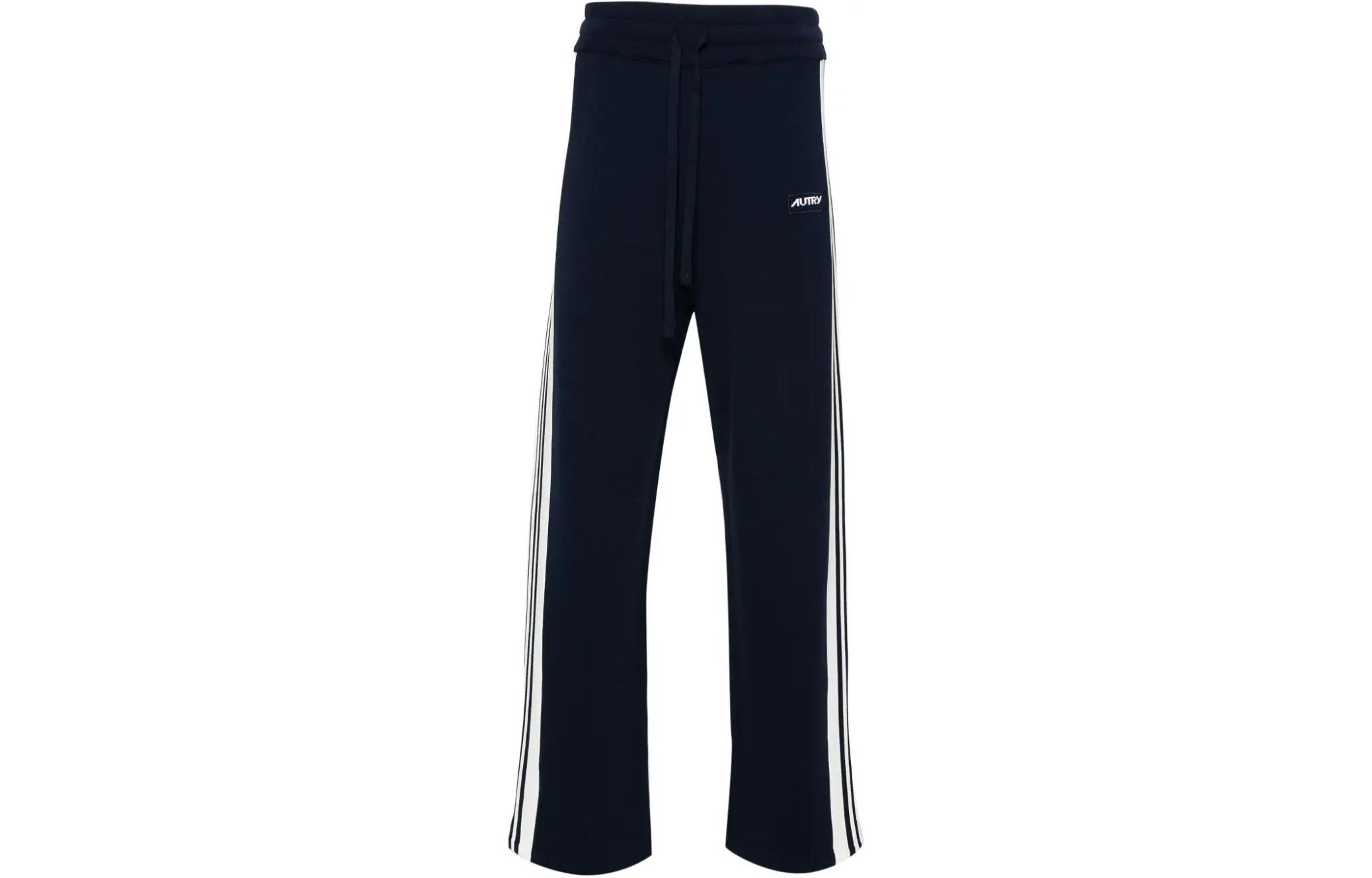 AUTRY  Straight-Leg Track Pants with Side Stripes Navy Blue. PAPM-529B