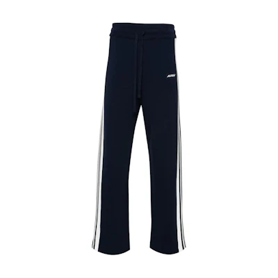 AUTRY Straight-Leg Track Pants with Side Stripes Navy Blue. PAPM-529B