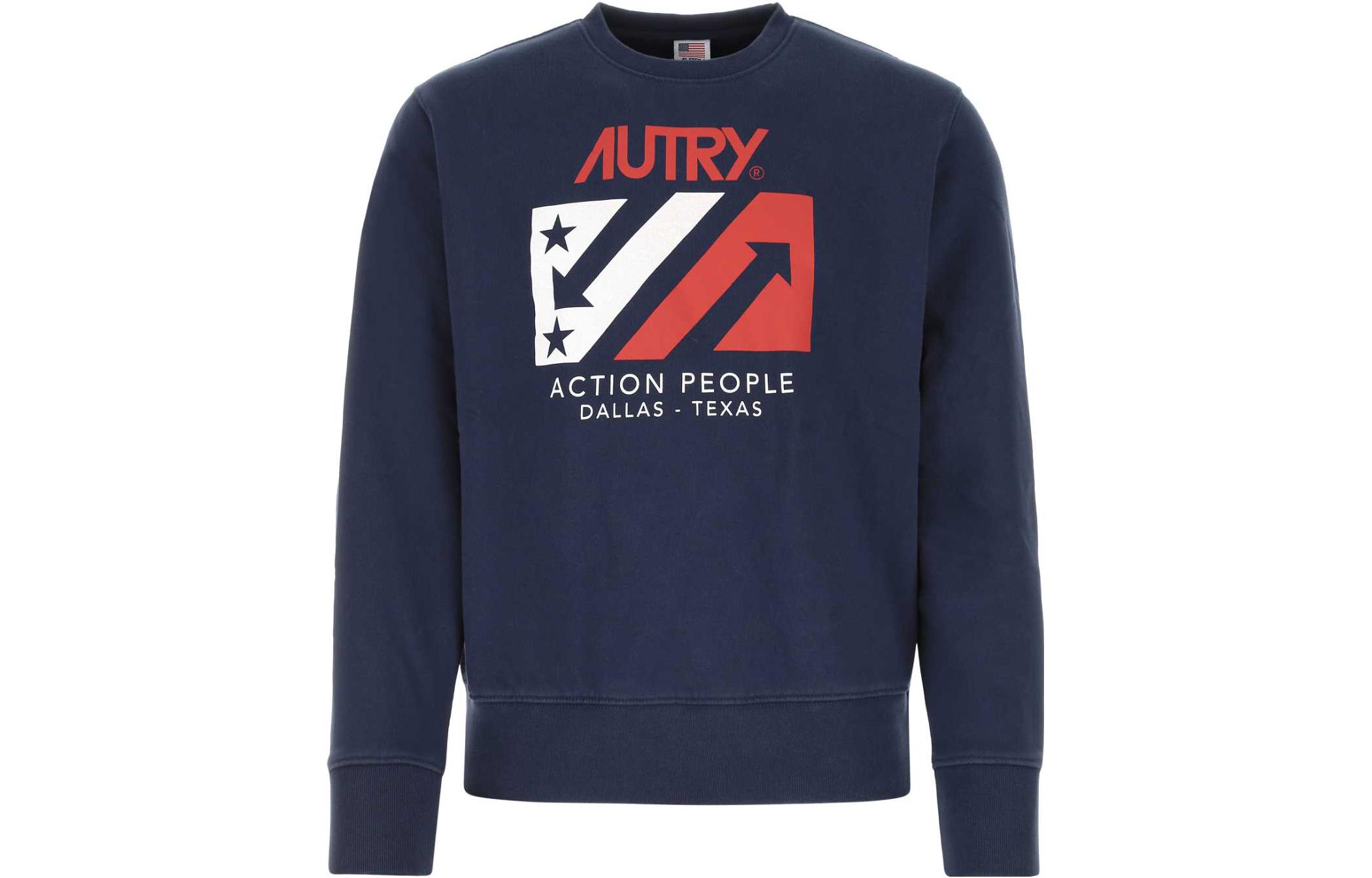 AUTRY Arrow Logo Crewneck Navy Sweatshirt SWIM1535