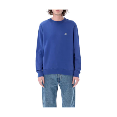 AUTRY Blue Crewneck Sweatshirt with Letter Print and Long Sleeves SWTM2402AB