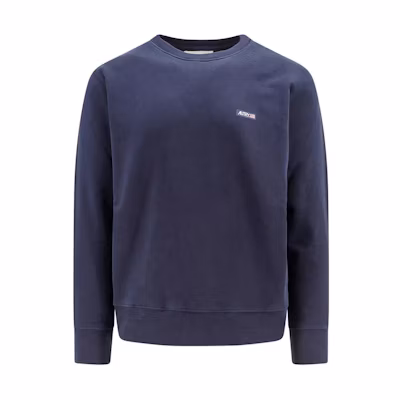 AUTRY Blue Crewneck Sweatshirt with Letter Print Long Sleeves SWPM-507B