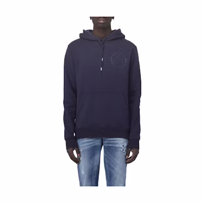 AUTRY Blue Hoodie with Logo Print Pullover Design HOIM414BE54917
