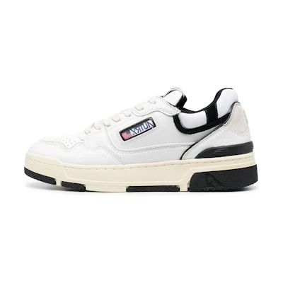AUTRY CLC Leather Sneakers 'White Black'