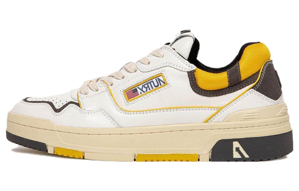 AUTRY CLC Leather Sneakers 'White Black Yellow'