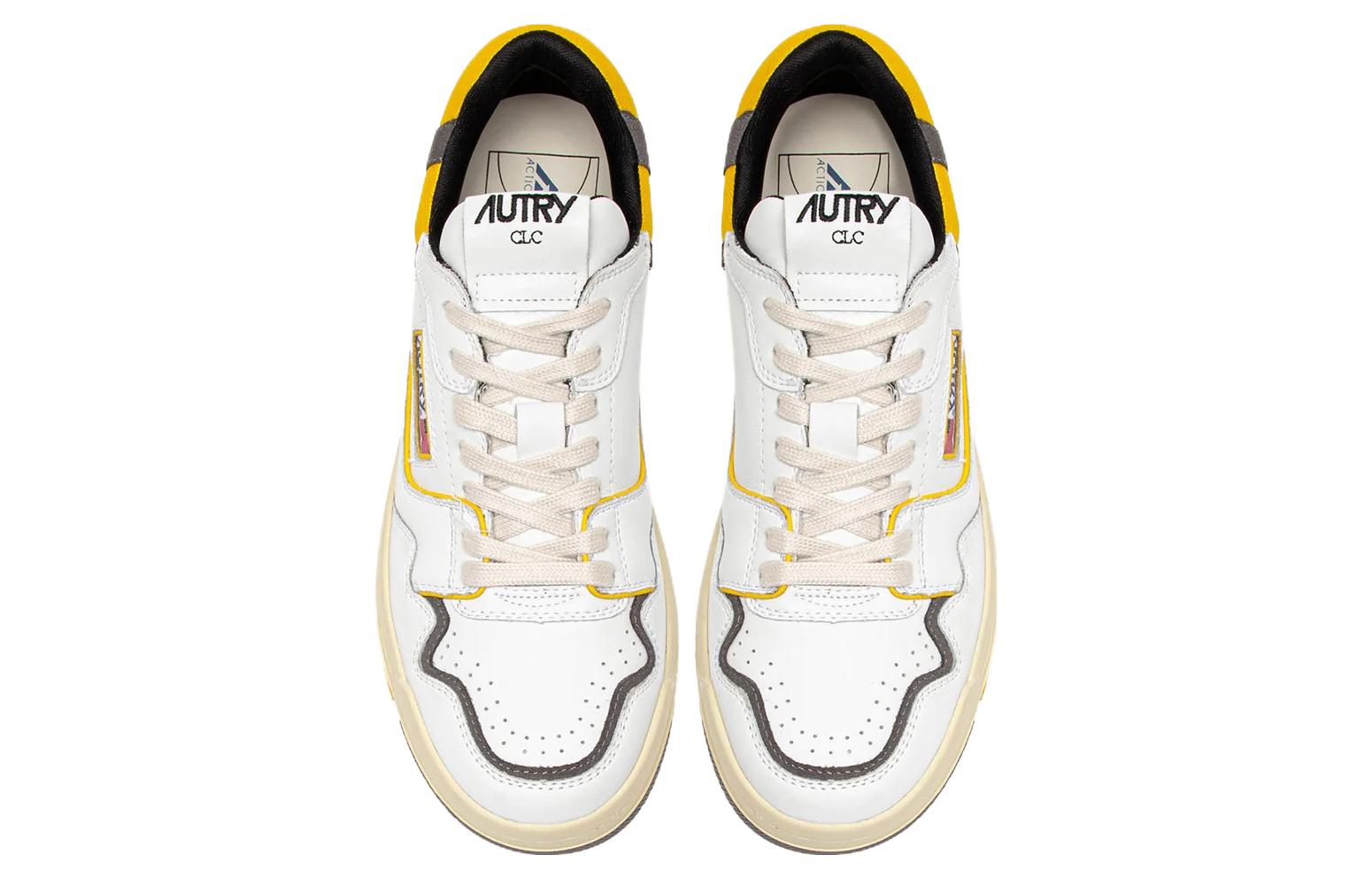 AUTRY CLC Leather Sneakers 'White Black Yellow' 圖 3