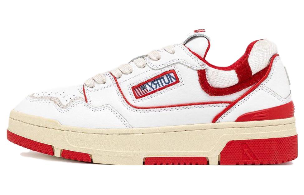 AUTRY CLC Leather Sneakers 'White Red'