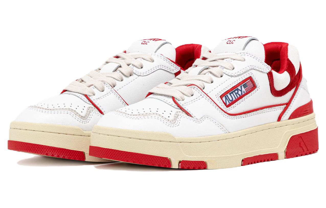 AUTRY CLC Leather Sneakers 'White Red' 圖 2