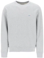 AUTRY Crewneck Long Sleeve Sweatshirt Grey/White SWPM507M AUTRY Crewneck Long Sleeve Sweatshirt Grey/White SWPM507M