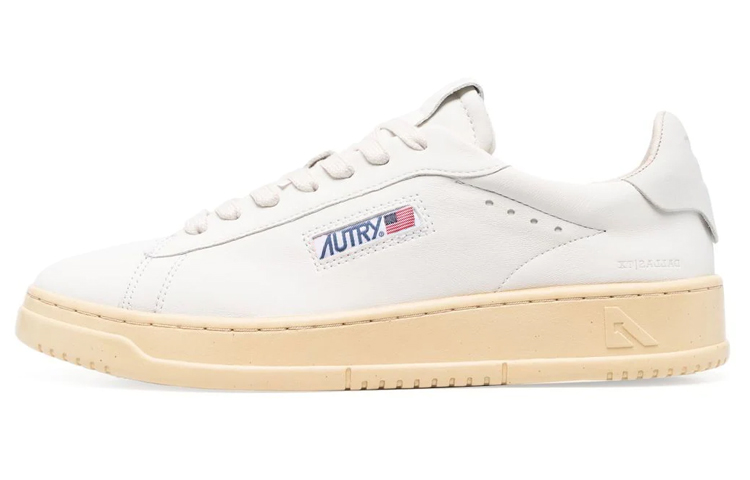 AUTRY Dallas Low Goatskin and Nubuck Leather 'White'