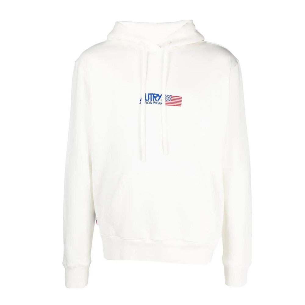 AUTRY FW22 Embroidered Logo Print Long Sleeve Sweatshirt White () HOIM1551