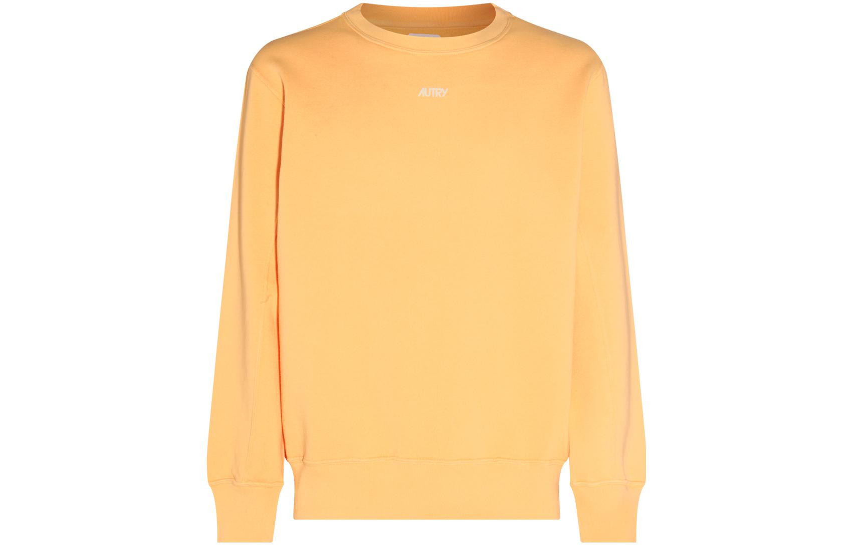 AUTRY FW23 Orange Letter Print Casual Long-Sleeve Sweatshirt SWBM416O