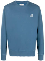 AUTRY FW23 Solid Color Logo Print Casual Long Sleeve Sweatshirt Blue Mens SWLM1717 AUTRY FW23 Solid Color Logo Print Casual Long Sleeve Sweatshirt Blue Mens SWLM1717