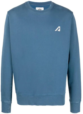 AUTRY FW23 Solid Color Logo Print Casual Long Sleeve Sweatshirt Blue Mens SWLM1717 Buy AUTRY FW23 Solid Color Logo Print Casual Long Sleeve Sweatshirt Blue Mens SWLM1717