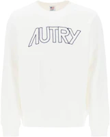 AUTRY FW23 White Pullover Sweatshirt with Letter Print Casual Style SWIM408W AUTRY FW23 White Pullover Sweatshirt with Letter Print Casual Style SWIM408W