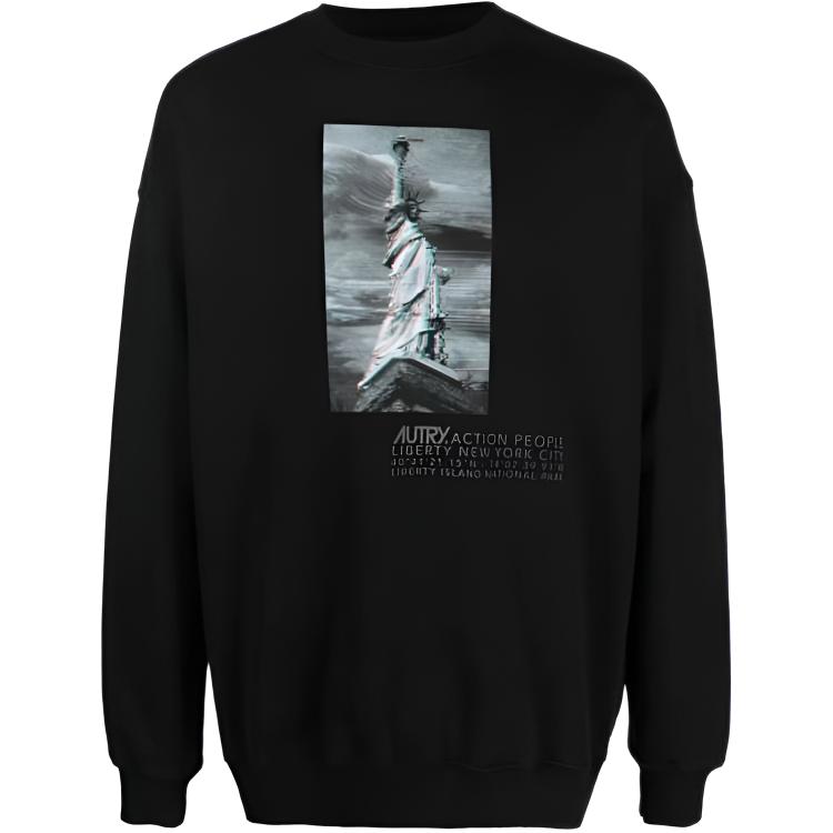 AUTRY Graphic Print Black Sweatshirt SWLM15912
